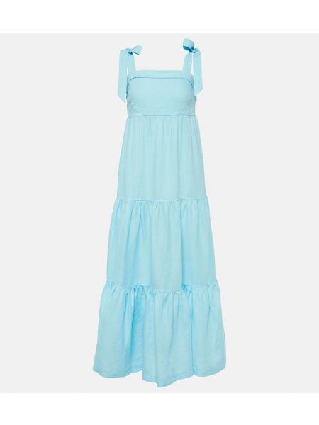 Льняное длинное платье Heidi Klein синее