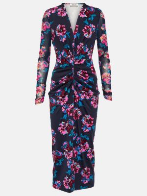 Платье миди с принтом из джерси Diane Von Furstenberg