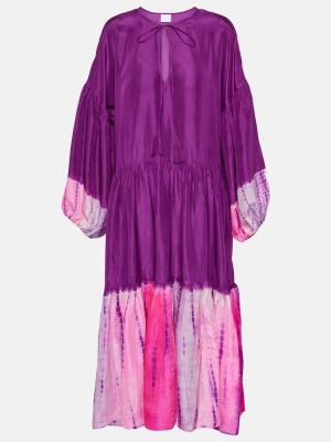 Selyem hosszú ruha Anna Kosturova rózsaszín