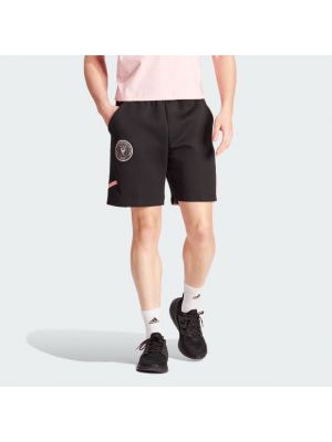 Shorts en coton en jersey Adidas noir