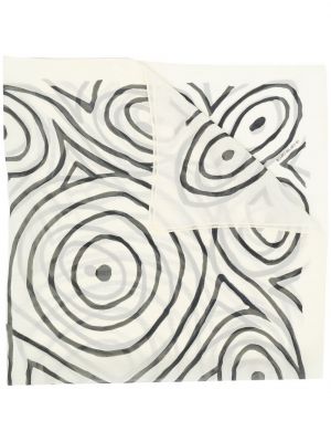 Echarpe à imprimé à motifs abstraits 10 Corso Como blanc