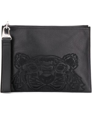 Bolso clutch con bordado con rayas de tigre Kenzo
