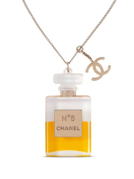 Naszyjnik pozłacany Chanel Pre-owned złoty