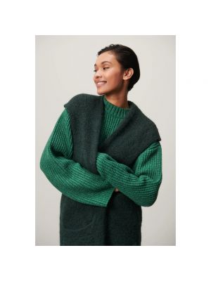 Chaleco de lana sin mangas de lana mohair Jane Lushka verde