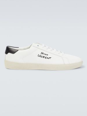 Sneakerși din piele Saint Laurent alb
