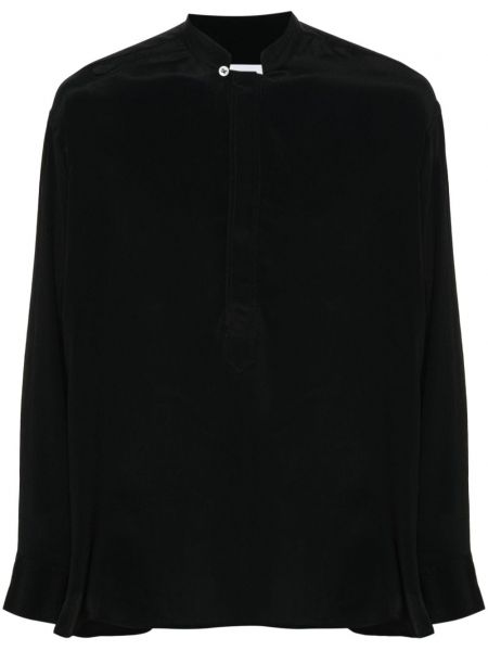 Μακρύ πουκάμισο από κρεπ Lardini μαύρο
