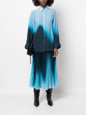 Chemise en soie à motif dégradé Ermanno Scervino bleu