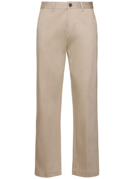 Pantaloni chino di cotone Ami Paris beige