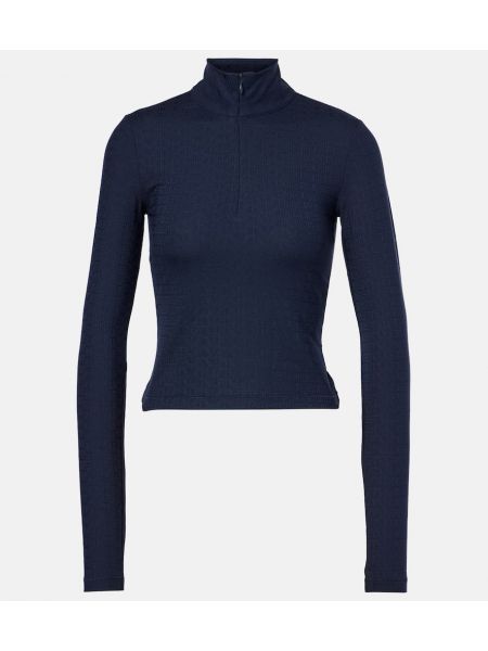 Jacquard crop top Tory Sport blå