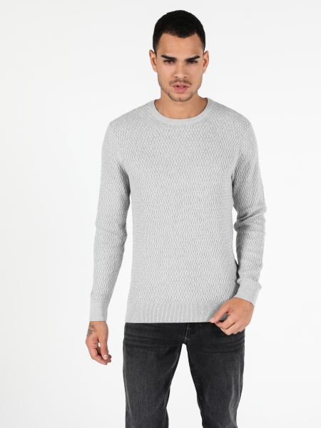 Бавовняний светр Colin's сірий