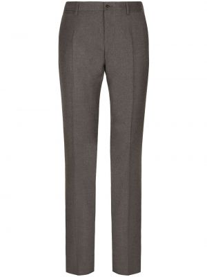 Flanelové kalhoty Dolce & Gabbana šedé