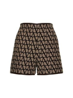 Jacquard shorts mit print Valentino beige