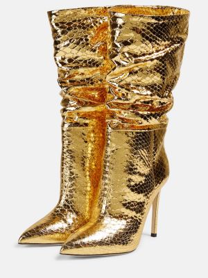 Botas de cuero Paris Texas dorado