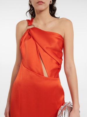Сатенена макси рокля Rasario оранжево