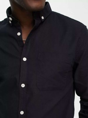 Рубашка с длинным рукавом New Look черная