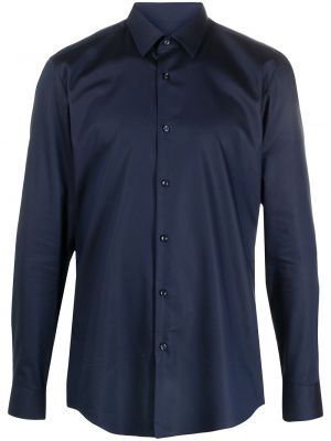 Camisa slim fit Boss azul