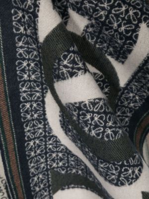 Echarpe en laine Loewe bleu