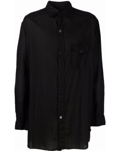 Camisa con bolsillos Yohji Yamamoto negro