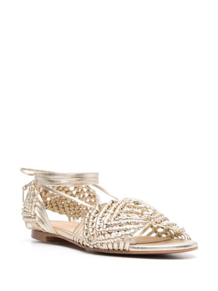 Nahast sandaalid Paloma Barceló kuldne