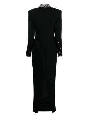 Sukienka długa z kryształkami Jean-louis Sabaji czarna