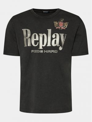 Черная футболка Replay