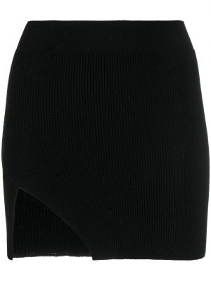 Ασύμμετρη βαμβακερή φούστα mini Laneus μαύρο