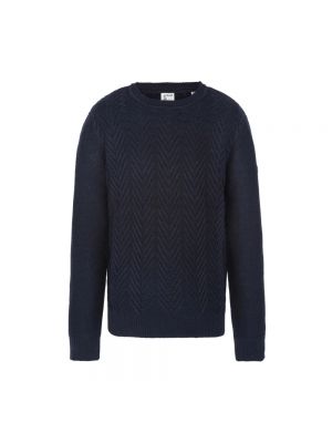 Sweter z okrągłym dekoltem Schott Nyc niebieski