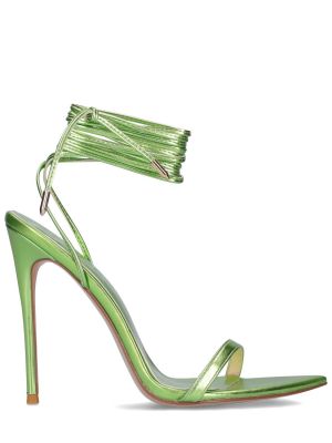 Sandali z vezalkami s čipko Femme La zelena