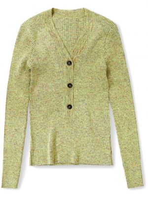 Sweter z dekoltem w serek Closed zielony