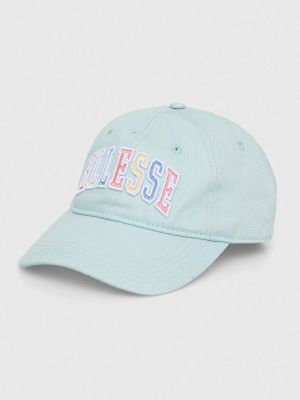 Памучна шапка с козирки с апликация Ellesse синьо