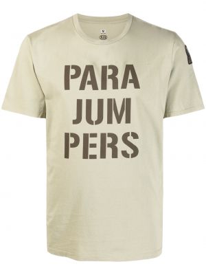 Βαμβακερή μπλούζα με σχέδιο Parajumpers πράσινο