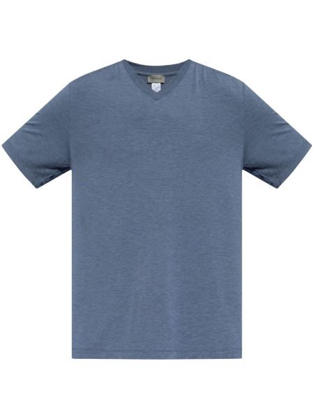 T-shirt mit v-ausschnitt Hanro blau