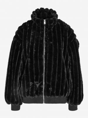 Szőrös kabát Noisy May fekete