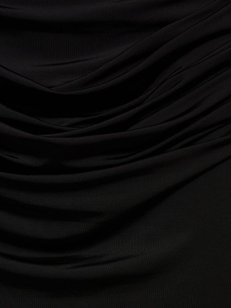 Dolgo krilo iz viskoze z draperijo Magda Butrym črna