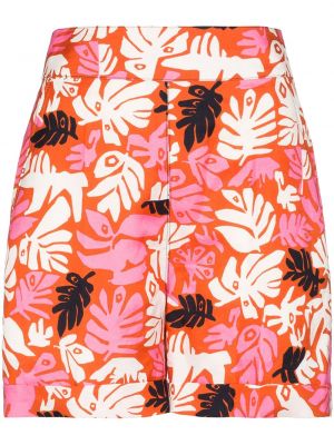 Falda de cintura alta de flores con estampado Marni naranja