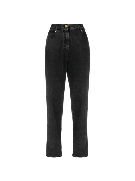 Czarne proste jeansy Balmain