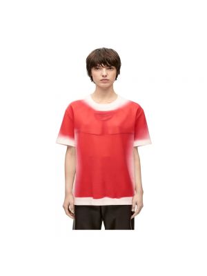 Czerwona koszulka bawełniana Loewe