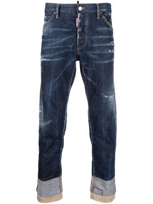 Nødlidende jeans 7/8 Dsquared2 blå