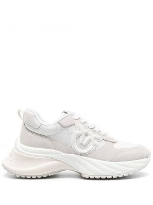 Sneakers με κορδόνια με δαντέλα Pinko λευκό