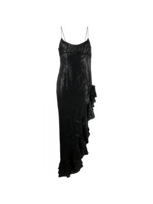 Jedwabna sukienka wieczorowa Alessandra Rich czarna