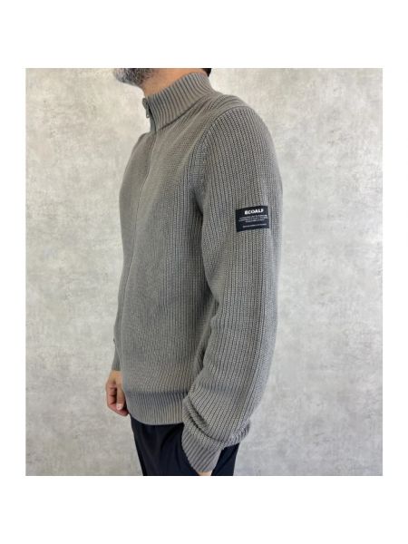 Cárdigan con cremallera de tela jersey Ecoalf gris