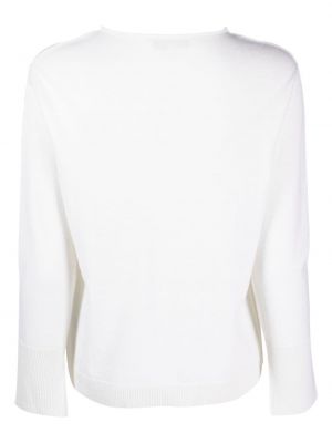 Dzianinowy sweter z wysoką talią Antonelli biały