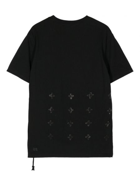 Medvilninis marškinėliai su spygliais Ksubi juoda