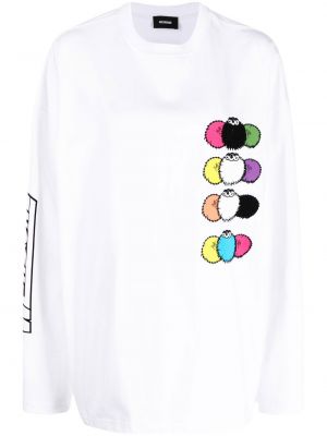 T-shirt con stampa We11done bianco