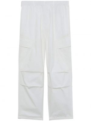 Voľné bavlnené cargo nohavice Five Cm biela