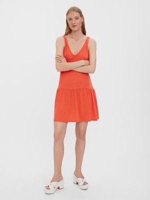 Мини рокля Vero Moda оранжево