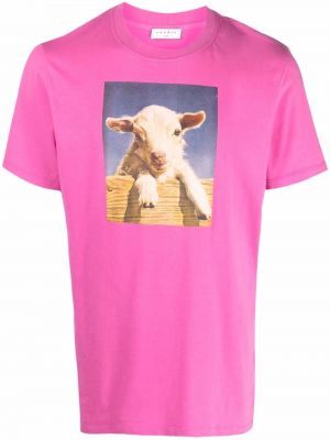 Camiseta con estampado Sandro Paris rosa
