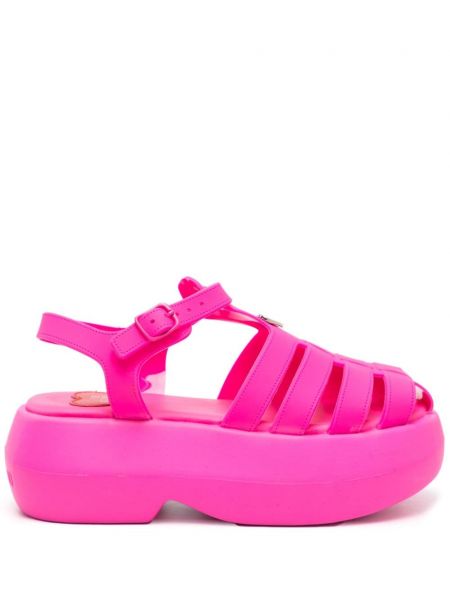 Sandály na platformě Love Moschino růžové