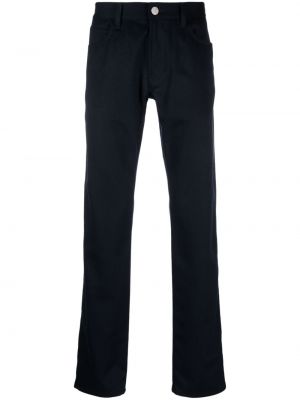 Ravne hlače iz kašmirja Giorgio Armani modra