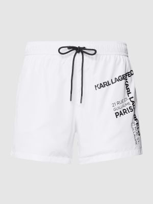 Spodnie Karl Lagerfeld Beachwear białe